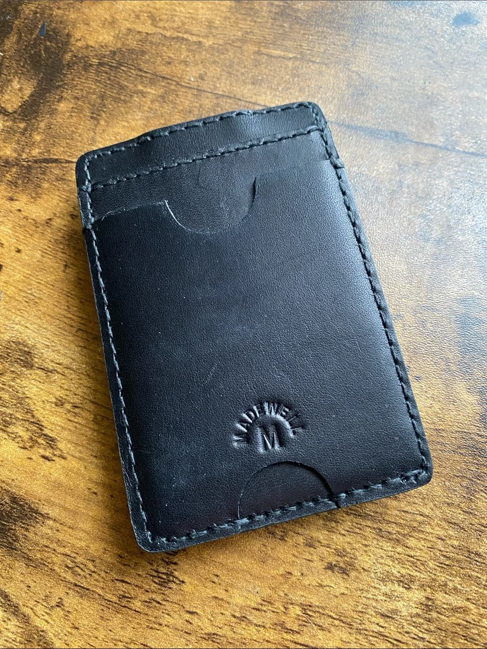NWT MADEWELL Leather Card Case with Magnet